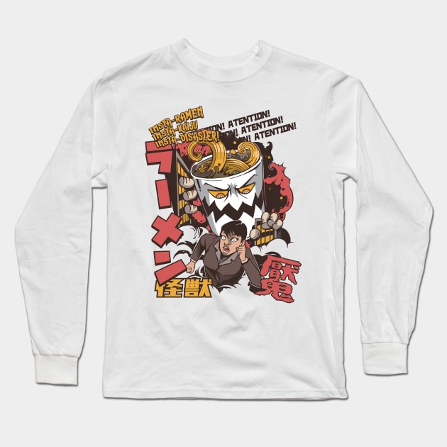 Ramen Attack Long Sleeve T-Shirt by madeinchorley